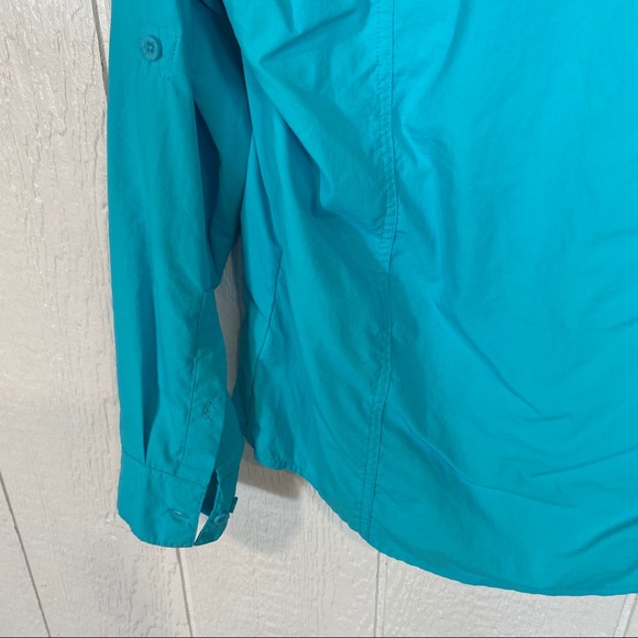 Mens Bass Pro Shop Teal Blue Long Sleeve Shirt - Picture 7 of 13